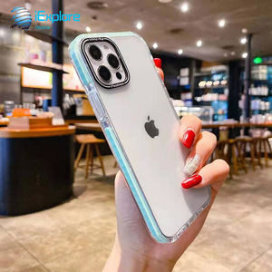 IExplore TPU + PC + Couleur TPE Logo Personnalisé Caméra Anneau coque de Téléphone pour iPhone 15 Pro Max <span class=keywords><strong>17</strong></span> Pro Max <span class=keywords><strong>Huawei</strong></span> <span class=keywords><strong>Mate</strong></span> 60 Pro S26 Ultra - Product Image 2