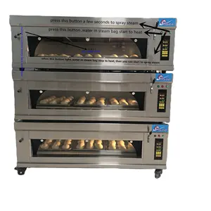 Industrial Bakery Equipment 3 Deck 12 tray bread oven electric bakery oven