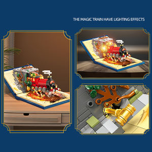 <span class=keywords><strong>Livre</strong></span> <span class=keywords><strong>pop</strong></span>-<span class=keywords><strong>up</strong></span> DIY Train express JJ9059, blocs de construction éducatifs, briques, jouets MOC pour enfants, cadeaux, plastique, 889 pièces - Product Image 5