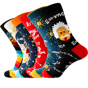 Chaussettes habillées amusantes Colorful Crazy Cool Funny Pattern <span class=keywords><strong>Funky</strong></span> Novelty Socks Cotton Crew - Product Image 2