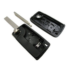Haute qualité bon <span class=keywords><strong>prix</strong></span> P-eugeot 3 boutons (lumière) 407 coque de clé rabattable avec emplacement de <span class=keywords><strong>batterie</strong></span> avec lame HU83 (lame avec rainure) - Product Image 2