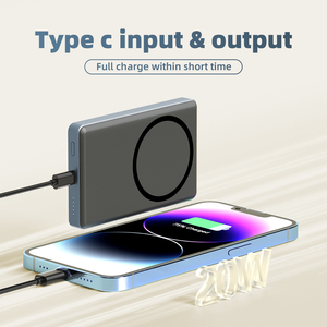Four-Cell Battery Indicator Powerbank 10000 Mah <b>Wireless</b> Magnetic Type-C Fast Charging Power Bank Aluminum Custom Logo - Product Image 2