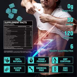 Gummies multivitaminées électrolytiques OEM/ODM 830 mg, 6 électrolytes plus vitamines pour l'hydratation, l'énergie et la fonction musculaire - Product Image 6