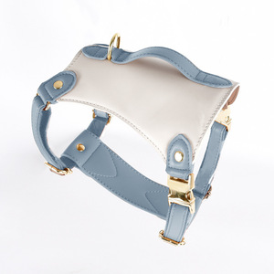 Ybgai 2024 pemasok hewan peliharaan khusus harnes kulit anjing peliharaan dapat disesuaikan mewah tugas tinggi kulit Harness untuk anjing kecil sedang - Product Image 6