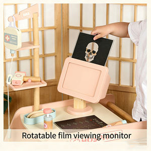 <span class=keywords><strong>Chariot</strong></span> médical de simulation en <span class=keywords><strong>bois</strong></span> pour enfants, jeu de rôle <span class=keywords><strong>Docteur</strong></span>/Infirmière, petite clinique, jouet d'hôpital, orange, pour les 2-13 ans - Product Image 3