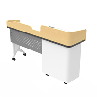 Pupitre mobile multifonctionnel en bois pour conférences, formations, podium de conférencier, plateforme portable, bureau d'école, salle de classe, style minimaliste