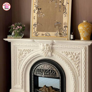 <span class=keywords><strong>Cheminée</strong></span> en marbre sculpté sur mesure en gros, cadre de <span class=keywords><strong>cheminée</strong></span> en <span class=keywords><strong>pierre</strong></span> naturelle <span class=keywords><strong>blanche</strong></span> avec décor en relief floral, <span class=keywords><strong>pierre</strong></span> naturelle <span class=keywords><strong>blanche</strong></span> - Product Image 2
