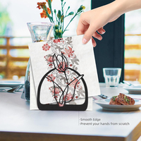 Magnifique distributeur automatique de mouchoirs en métal, pliable, décoratif pour table, porte-serviettes en forme de fleur