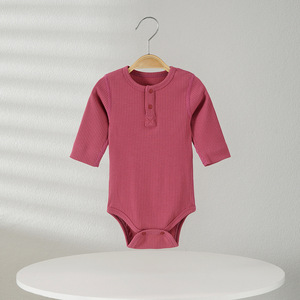 Combinaison pour bébé à manches longues en coton côtelé, pour nouveau-né, 59-90 cm, à porter au printemps et en automne - Product Image 3