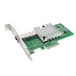 การ์ดเครือข่ายแบบมีสาย PCI EXPRESS ความเร็ว 10Gbps การ์ดเครือข่ายไฟเบอร์ออปติกแบบมีสาย PCI-E ความเร็วสูง SFP+ สำหรับคอมพิวเตอร์เดสก์ท็อปและเซิร์ฟเวอร์ - Product Image 1