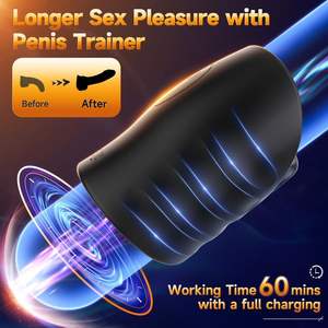Erkek Mastürbatör Mastürbasyon Kupası Penis Eğitim Vibratörü APP Kontrollü Titreşimli Seks Oyuncağı Stroker Glans Eğitmen Stimülatör Vajina - Product Image 5