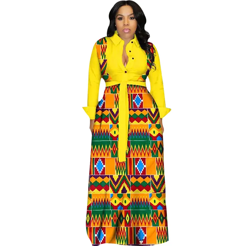 Elegant African Dresses For Women 2021 Dashiki Autumn Winter Maxi Dress Ladies Traditional African Clothing Fairy Dreaes