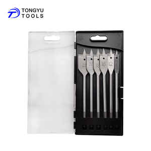 <span class=keywords><strong>6Pcs</strong></span> Phẳng Gỗ Spade Khoan Bit Thiết Lập 10-25Mm, 1/4 "Hex Shank Mái Chèo Bit Lỗ Cắt Cho Mịn Chính Xác Chế Biến Gỗ Khoan - Product Image 1