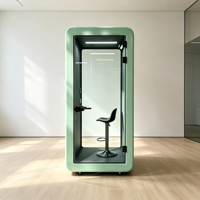 Cabine de bureau insonorisée modulaire moderne en aluminium, cabine de réunion, cabine de bureau mobile pour la maison, le bureau, la salle de sport, l'hôtel, l'espace de travail