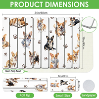 Tapis de séchage pliable et lavable en terre de diatomée, antidérapant, design moderne, pour animaux de compagnie, directement de l'usine