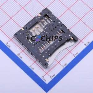 SCDA9A0200 SD Card / Memory Card Connector SMD Connector Plug-In Type Standard SD Card Card Holder 2.96mm - Product Image 2