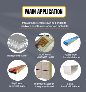 Mastic en polyuréthane adhésif pour panneau sandwich en laine de roche Metal Pearl Cotton EPE Steel Glue pour panneau sandwich - Product Image 5