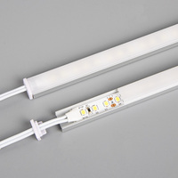 Barre lumineuse LED smd à profil rond en aluminium, éclairage rigide avec couvercle pour affichage sur étagères, barre lumineuse magnétique