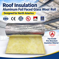 Laine de verre en rouleau ASTM Mexique en gros, isolation thermique en aluminium, matériau isolant R21, prix de la laine de verre