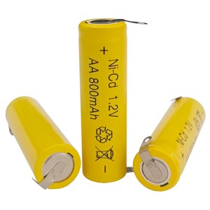 Pin sạc ni-cad 5 # được xử lý tùy chỉnh, Kích thước 1.2V AA, dung lượng đầy đủ, 800mAh, với vấu hàn, thích hợp cho máy cạo râu - Product Image 4