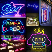 Enseigne néon LED personnalisée pour anniversaire, décoration de fête, toile de fond, chiffre d'âge personnalisé, lumière néon pour femmes et hommes, célébration d'anniversaire