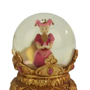 Plástico De Vidro De Resina Artesanato Atacado Personalizado A Princesa Dos Desenhos Animados Snow Globe Cartoon Souvenir Produtos Presentes Para Crianças Meninas