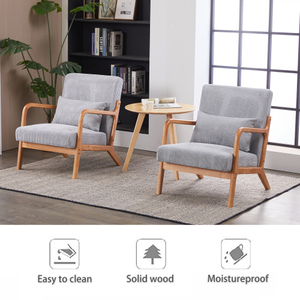 Ensemble de canapé double et fauteuil individuel en lin sur mesure, design élégant pour maison moderne, hôtel, mobilier de chambre de haute qualité - Product Image 5
