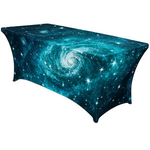 Wholesale Spandex Custom Printed Rectangle Stretch Style White <b>Table</b> Cover <b>Table</b> Cloths - Product Image 5