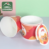 Seau familial en papier jetable avec logo personnalisé, nouveau design KFC pour aller au seau