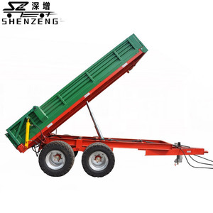 Erschwing liche 4-Rad 3-10 Tonnen Landwirtschaft Farm <span class=keywords><strong>Trailer</strong></span> zum Verkauf 2 Rad Hydraulik Traktor Anhänger Schlepptau hinter Traktoren Niedriger Preis - Product Image 3