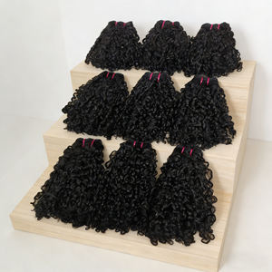 Producto Superior, Cabello Brasileño Remy, Doble Trama, Ondulado Natural, Extensiones de Cabello 100% Humano, 100g, Marca <span class=keywords><strong>YAMEI</strong></span> - Product Image 1