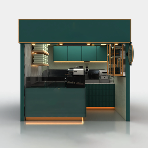 Estante de exhibición LED de madera para cafeterías-Vitrina impermeable hecha en fábrica personalizada Hierro acrílico para frutas secas de café especial - Product Image 3