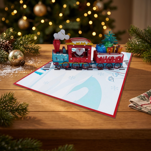 Tarjeta Pop-up 3D de Tren Navideño, Hecha a Mano, con Diseño de Hanoi, Corte Láser, Regalos de Navidad, Diseño Personalizado, Superventas - Product Image 5