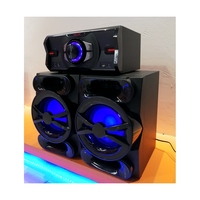 Mini Sistema Profesional de Cine en Casa de 100W RMS con Nuevo Altavoz Trolley para Fiestas en Rojo y Azul, Potencia de Salida de 50W*2, Fabricado en Madera