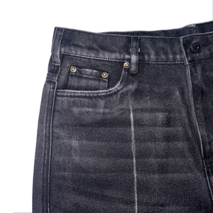 <span class=keywords><strong>Jean</strong></span> en Denim Ciré Vintage Designer Noir <span class=keywords><strong>Jean</strong></span> en Cire Chat Moustaches Décoloration et Ligne Centrale Décoloration Design Jeans en Cire <span class=keywords><strong>G</strong></span>-<span class=keywords><strong>star</strong></span> Raw pour Hommes - Product Image 3