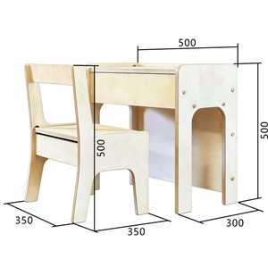 ชุดโต๊ะและเก้าอี้ไม้มอนเตสซอรี่สำหรับเด็ก ดีไซน์ทันสมัย ใช้ได้ทั้งในห้องนั่งเล่นและโรงเรียน ของขวัญอเนกประสงค์สำหรับเด็กเล็ก - Product Image 2