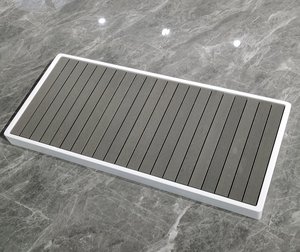Baignoire extérieure Ambohr imperméable à l'eau froide, avec plancher en bois-plastique antidérapant et bac de drainage. - Product Image 2