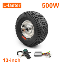 Pneu 13 pouces 500W grand couple sable plage brouette chariot sans balais moyeu de vitesse moteur roue Kit avec frein électrique interrupteur de marche arrière