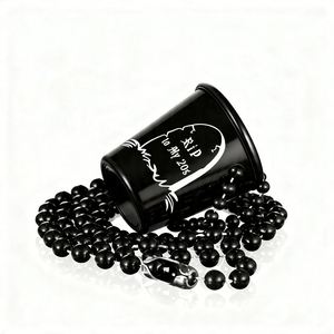 Célébration du 30e anniversaire - Verres à vin en plastique noir avec cordons pour les enterrements de vie de jeune fille et les thèmes d'Halloween - Product Image 3