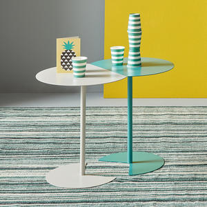 طاولة قهوة متنقلة على الطراز الأبيض والأسود البسيط KINNOModern لشرفة غرفة المعيشة أو غرفة النوم متضمنة - Product Image 5