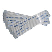 FFC/FPC câble plat Flexible AWM 20624 pas de 0.5mm 24 broches 50mm isotropie Direction avant adaptateur de connecteurs en laiton monophasé"