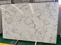Plan de toilette en quartz Calacatta blanc avec veines grises