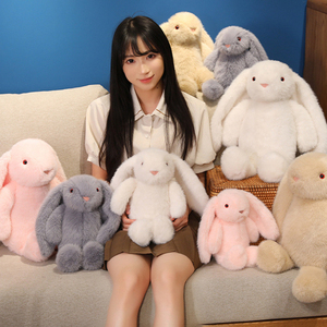 ตุ๊กตากระต่ายหูยาวน่ารักสำหรับเทศกาลอีสเตอร์ ของเล่นตุ๊กตาขนนุ่ม บรรจุใยฝ้าย PP ขายส่งจากโรงงาน ของขวัญวันหยุดสำหรับเด็กผู้หญิงและเด็ก ใช้เป็นหมอนได้ - Product Image 4
