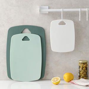 ชุดเขียงพลาสติกสองด้าน Zyc240 3 ชิ้น ปลอดภัยสำหรับเครื่องล้างจาน ใช้สำหรับหั่นผลไม้ ผัก และเตรียมอาหารเด็ก - Product Image 4