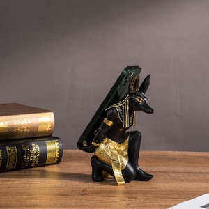 Popolare stile europeo Anubis <span class=keywords><strong>dio</strong></span> portabottiglie in resina creativa porta vino Bar con ornamento artigianale egiziano per decorazioni natalizie - Product Image 4