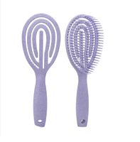 Brosse à cheveux transparente biologique multifonctionnelle pour massage du cuir chevelu, peigne à air, fer à friser et lisseur pour femmes, usage domestique et bain