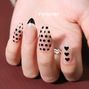 Faux ongles de luxe manucure à la française faux ongles courts en amande <span class=keywords><strong>les</strong></span> faux ongles des en gros stiletto personnalisés - Product Image 4