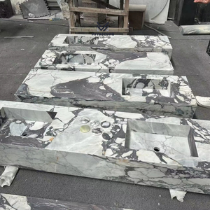 Lavabo de Mármol Arabescato Personalizado 2024 para Uso Hotelero, Diseño Moderno, Mármol Natural, Grosor de 20/30 mm, Garantía de por Vida, MOQ - Product Image 1