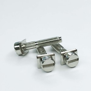 Boulon de goujon à tige moletée en acier inoxydable à attache non standard personnalisée avec rondelle carrée - Product Image 6