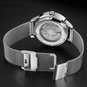 CADISEN <b>Automatic</b> Watch Men Luminous Stainless Steel Self-Wind Wristwatch NH35A Sapphire Waterproof Mesh Belt Mechanical Watch - Product Image 3